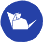 A blue rat symbol