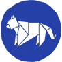 A blue tiger symbol