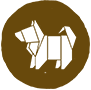 A brown dog symbol