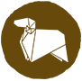 A brown goat symbol