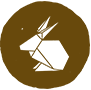 A brown rabbit symbol