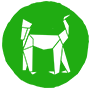 A green monkey symbol