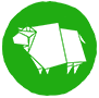 A green ox symbol
