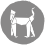 A grey monkey symbol