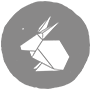 A grey rabbit symbol