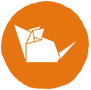 A orange rat symbol