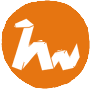 A orange snake symbol