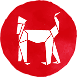 A red monkey symbol A red monkey symbol